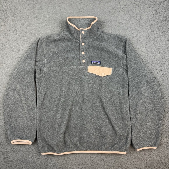 Patagonia Lightweight Synchilla Snap T Pullover Womens Extra Small Gray Fleece - Picture 1 of 8